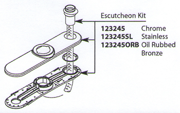 Moen 123245 Camerist Replacement Escutcheon Kit Chrome