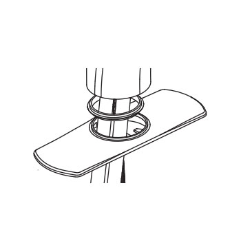 Moen 151813BN Method Deck Plate for Single Handle Lavatory Faucet Brushed Nickel