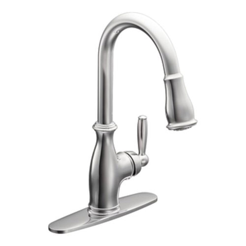 Moen 7185C Brantford Single Handle High Arc Pulldown Kitchen Faucet - Chrome