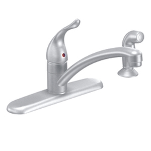Moen 7430BC Chateau Single-Handle Kitchen Faucet with Side Spray Brushed Chrome