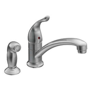 Moen 7437 Chateau Single Hole Kitchen Faucet with Side Spray Chrome