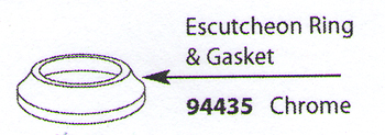 Moen 94435 Replacement Escutcheon Ring & Gasket Chrome