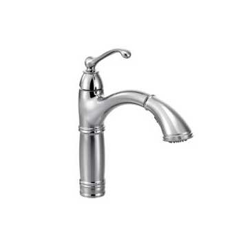Moen S73709C Brookshire Single Handle High Arc Pulldown Kitchen Faucet - Chrome