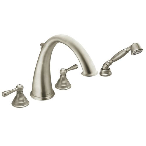 Moen T922BN Kingsley Roman Tub Faucet Trim with Hand Shower Brushed Nickel