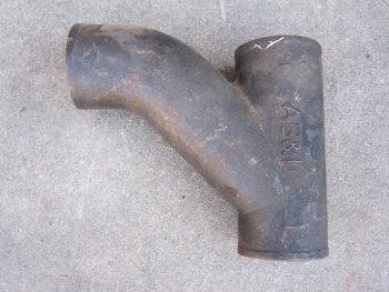 2 inch  Cast Iron No Hub Fitting Comb Wye & 1/8 Bend