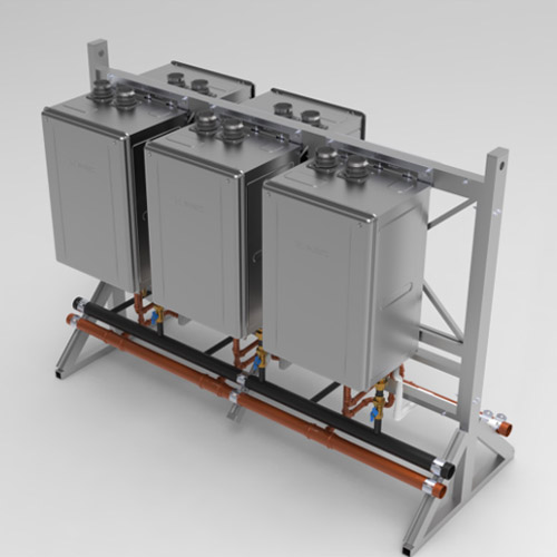 Noritz CR60-FS-5-LP-CA 5 Unit Free Standing Liquid Propane Commercial Rack System