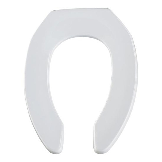 Bemis 10CT 000 Commercial Plastic Open Front Elongated Toilet Seat - White