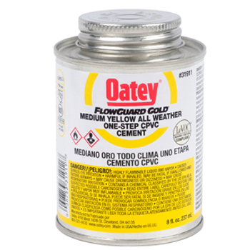 Oatey 31911 CPVC FlowGuard Gold 1-Step Yellow Cement - 8 oz