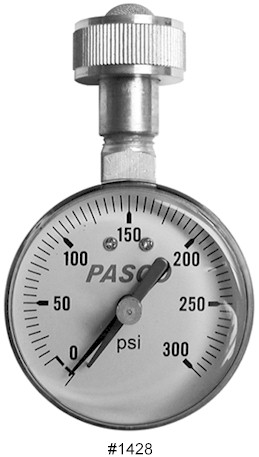 Pasco 1428 Lazy Hand Water Test Gauge 0-300 PSI