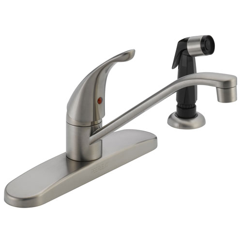 Peerless P115LF-SS Single Handle Kitchen Faucet with Side Spray - Stainless Steel