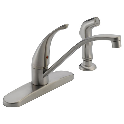 Peerless P188500LF-SS Single Handle Kitchen Faucet with Side Spray - Stainless Steel