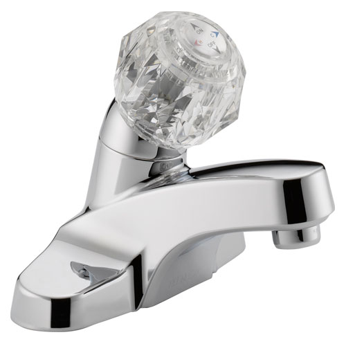 Peerless P188601LF Single Acrylic Handle Centerset Lavatory Faucet without Pop Up Drain - Chrome