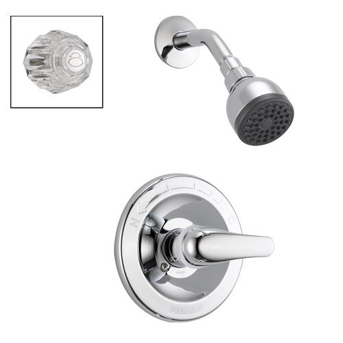 Peerless P188710 Complete Shower & Acrylic or Lever Diverter with Valve - Chrome