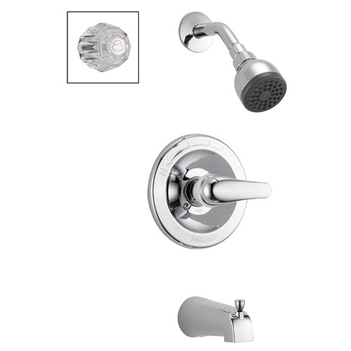 Peerless P188720 Complete Acrylic or Lever Tub & Shower Kit with Valve - Chrome