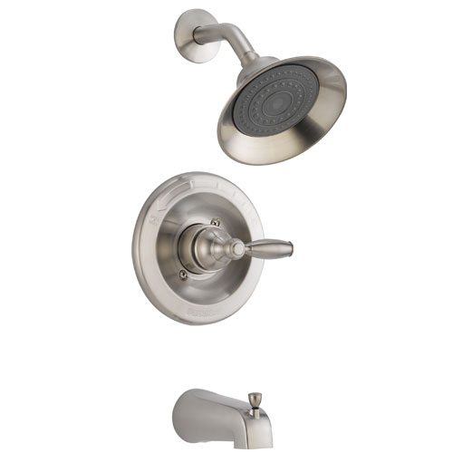 Peerless P188775-BN Complete Traditional Lever Tub & Shower Kit with Valve - Brushed Nickel