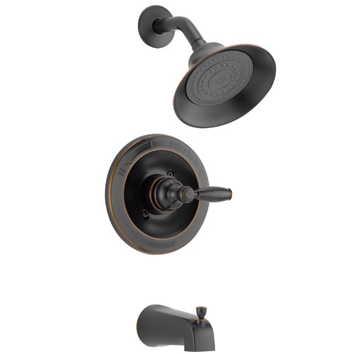 Peerless P188775-OB Complete Traditional Lever Tub & Shower Kit with Valve - Oil Rubbed Bronze