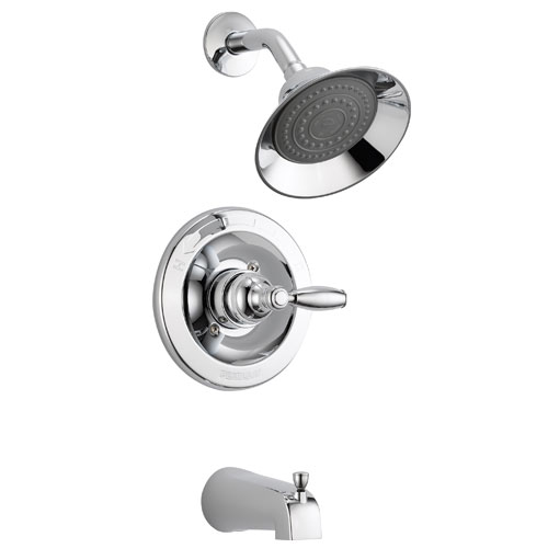 Peerless P188775 Complete Traditional Lever Tub & Shower Kit with Valve - Chrome