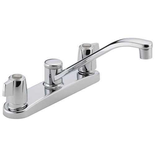 Peerless P221LF Two Tea Cup Handle Kitchen Faucet - Chrome