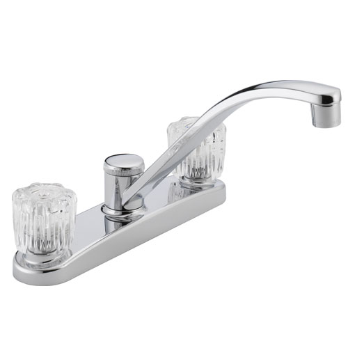 Peerless P299201LF Two Acrylic Handle Kitchen Faucet - Chrome