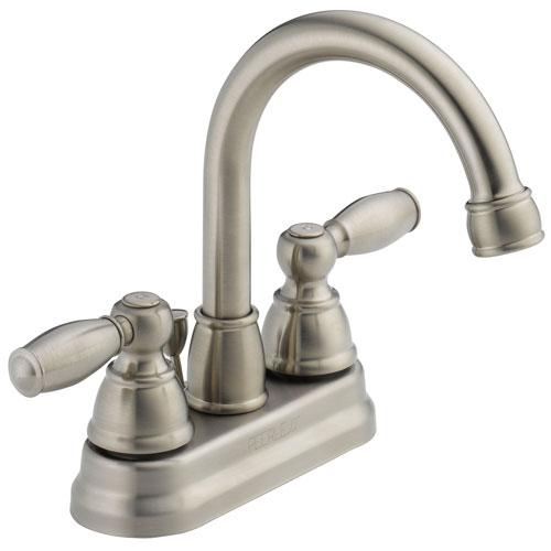 Peerless P299685LF-BN Two Traditional Handle Neo Centerset Lavatory Faucet - Brushed Nickel