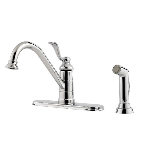 Pfister LG34-4PC0 Portland Single Handle Kitchen Faucet with Sidespray - Chrome