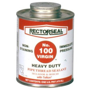 RectorSeal 22551 No. 100 Virgin Pipe Thread Sealant 1/2 Pint with Brush Top