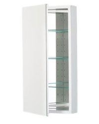 Robern PLM1630W PL Series Flat Plain Mirrored Door - White