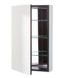 Robern PLM2430B PL Series Flat Plain Mirrored Door - Black