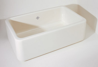 Rohl RC3018WH Shaws Original Single-Bowl Fireclay Apron Kitchen Sink - White