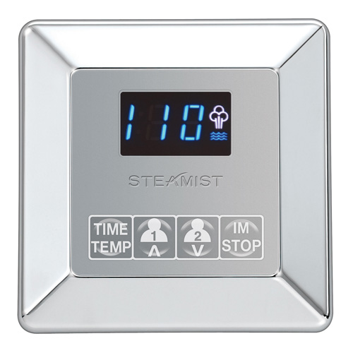 Steamist TSC-250-BB Time/Temp Control 2 User w/ Contemporary Trim - Brushed Bronze (Pictured in Polished Chrome)