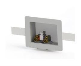 Specialty Products OB-405 Plastic Switch Hitter Outlet Box with Brass Simplex Valve - White