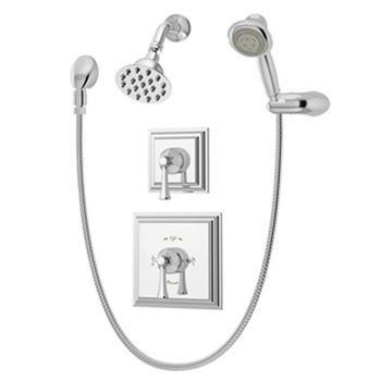 Symmons 4505-X Canterbury Two Handle Shower System with Handshower and Valve - Chrome