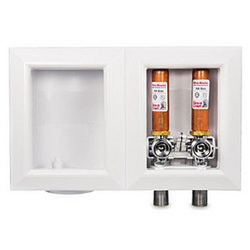 Sioux Chief 696-2313MF Ox Box Washing Machine Outlet Box with Mini-Rester Water Hammer Arresters Standard Pack - 1/2