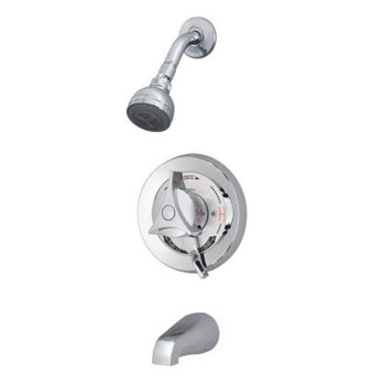 Symmons S-96-2X Temptrol Shower and Tub/Shower System with Integral Service Stops - Chrome