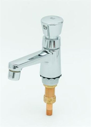 T&S Brass B-0712 Push-Button Metering Faucet - Chrome