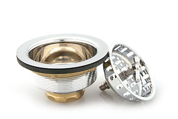Trim By Design TBD155.01 Wing Nut Locking Type Basket Strainer - Polished Brass PVD (Pictured in Polished Chrome)