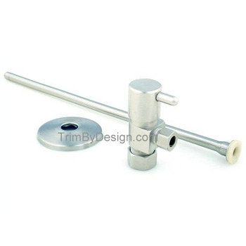 Trim By Design TBD541QTL.17 Toilet Supply Kit with 1/4-Turn Angle Stop with Lever Handle - Brushed Nickel
