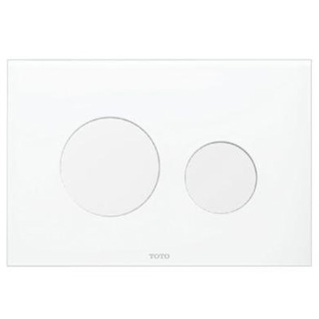 Toto YT830#WH Round Push Plate Dual Button - White