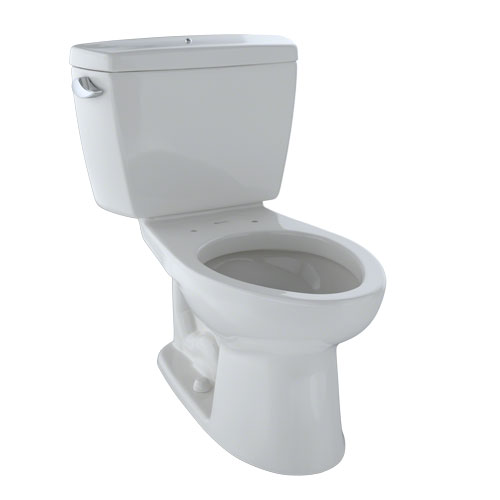 Toto CST744SB#11 Drake Two-Piece Elongated 1.6 GPF Toilet with Bolt Down Tank Lid - Colonial White