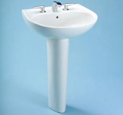 Toto LPT241G-01 Supreme Suite Pedestal Lavatory w/ Single-Hole Faucet Mount - Cotton White