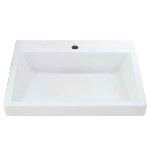 Toto LT171G#01 Kiwami Renesse Design I Vessel Lavatory Sink with Single Faucet Hole - Cotton White