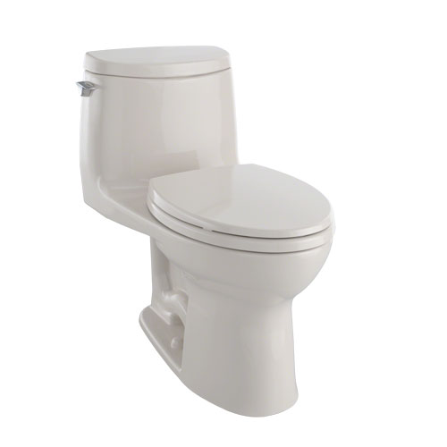 Toto MS604114CUFG#03 UltraMax II 1G One-Piece Elongated 1.0 GPF Universal Height Toilet with CeFiONtect - Bone