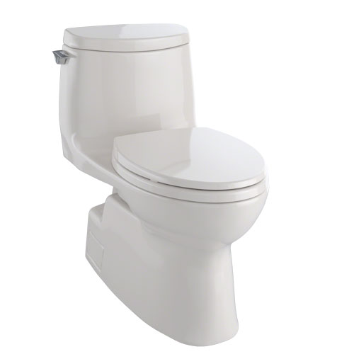 Toto MS614114CUFG#12 Carlyle II 1G One-Piece Elongated 1.0 GPF Universal Height Skirted Toilet with CeFiONtect - Sedona Beige