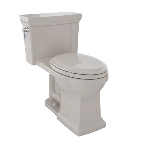 Toto MS814224CEFG#03 Promenade II One-Piece Elongated 1.28 GPF Universal Height Toilet with CeFiONtect - Bone