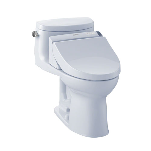 Toto MW6342044CEFG#01 Supreme II Connect+ One-Piece Elongated 1.28 GPF Toilet and Washlet C200 Bidet Seat - Cotton White