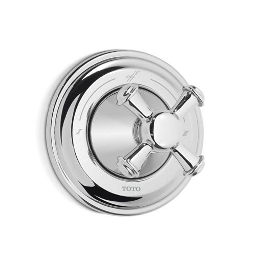 Toto TS220D#CP Vivian Cross Handle Two-Way Diverter Trim with Off - Chrome