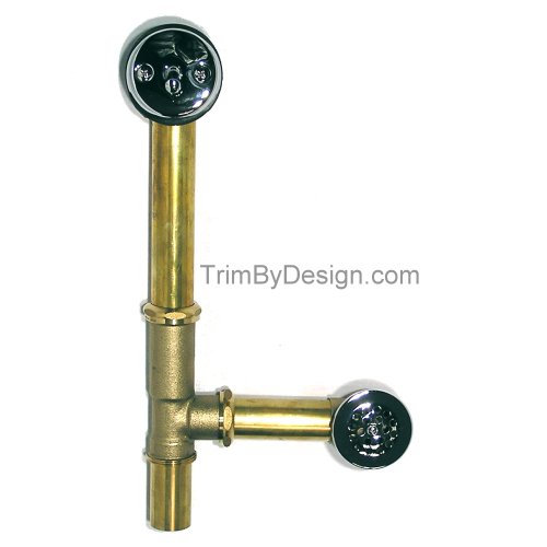 Trim By Design TBD317.40 Trip Lever Style Waste And Overflow With Bathtub Drain - Sienna Bronze (Pictured in Polished Chrome)