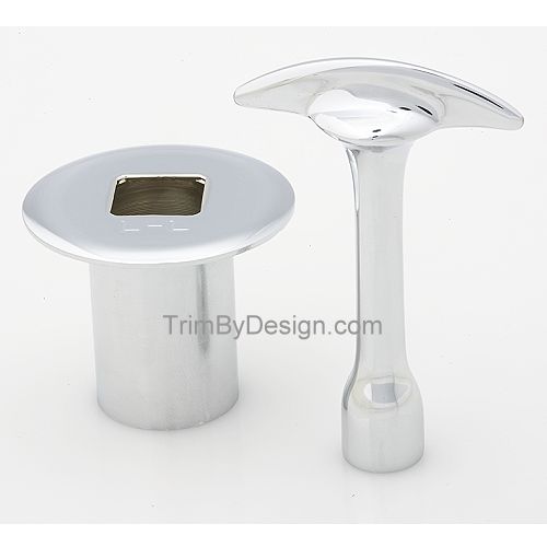 Trim By Design TBD700.20 Log Lighter Flange And Key - Stainless Steel (Pictured in Polished Chrome)