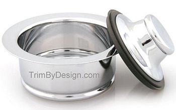 Trim By Design TBD142.56 Garbage Disposer Flange and Stopper Kit - Matte Black (Pictured in Polished Chrome)