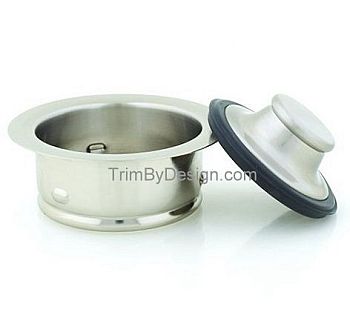 Trim By Design TBD145.17 Garbage Disaposal Flange and Stopper - Brushed Nickel (Pictured in Chrome)